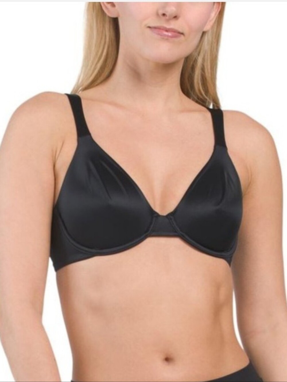 SPANX Satin Full Smooth Coverage Black Bra 34DD